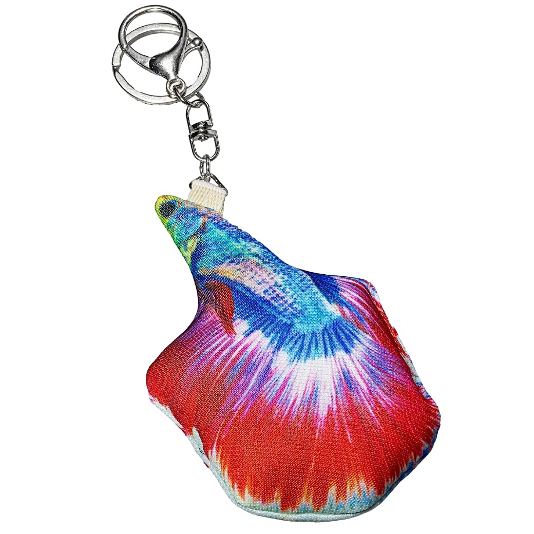 Generic The Siamese fighting fish Keychain, Thai Art Keyring, Made in THAILAND, Large
