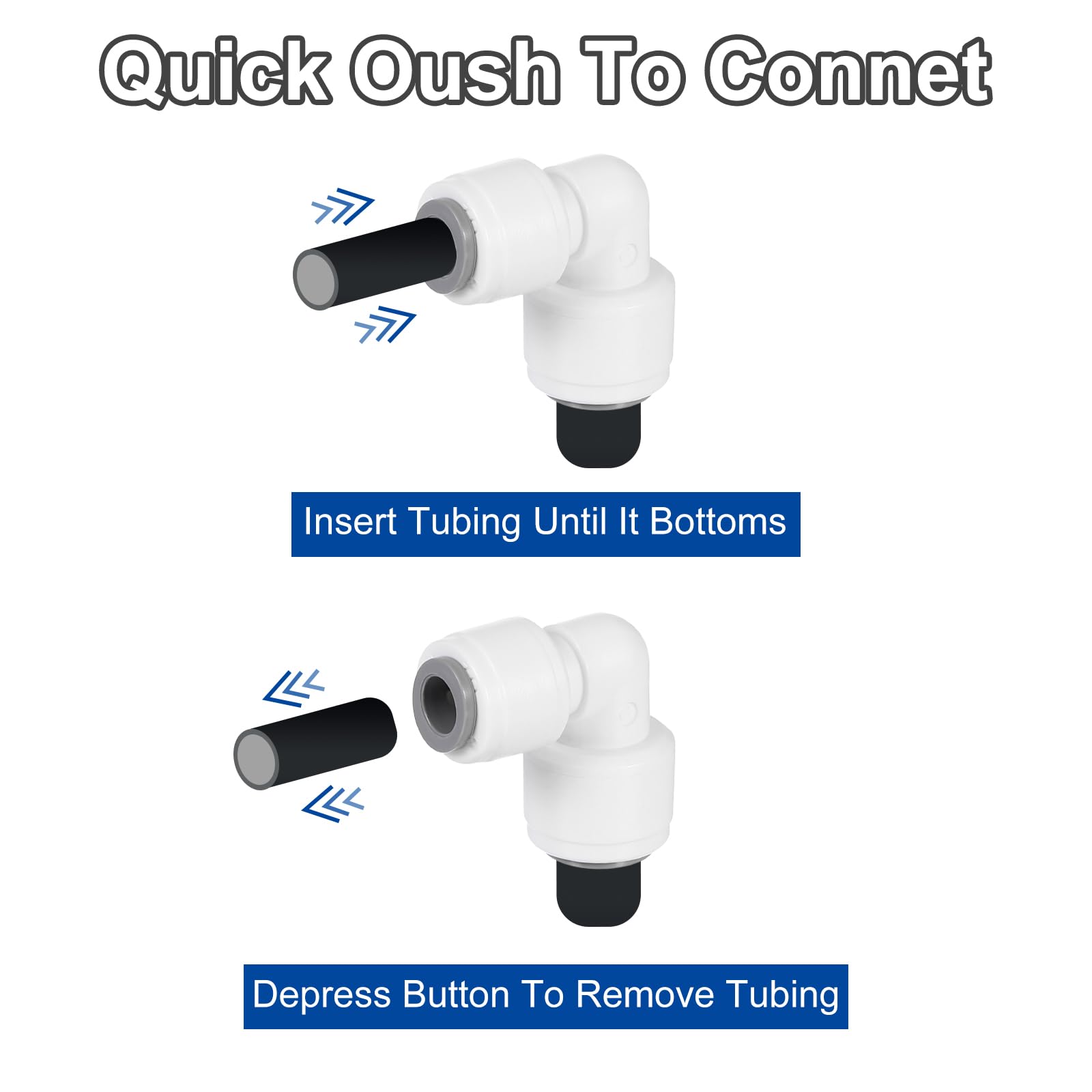 5 Stück Push to Connect Verschraubungen, 1/4 x 3/8 OD