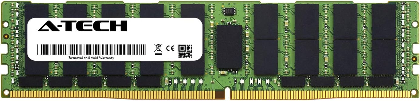 A-Tech 64GB Module for Dell PowerEdge R630 - DDR4 PC4-21300 2666Mhz ECC Load Reduced LRDIMM 4Rx4 - Server Specific Memory Ram (AT316640SRV-X1L3)