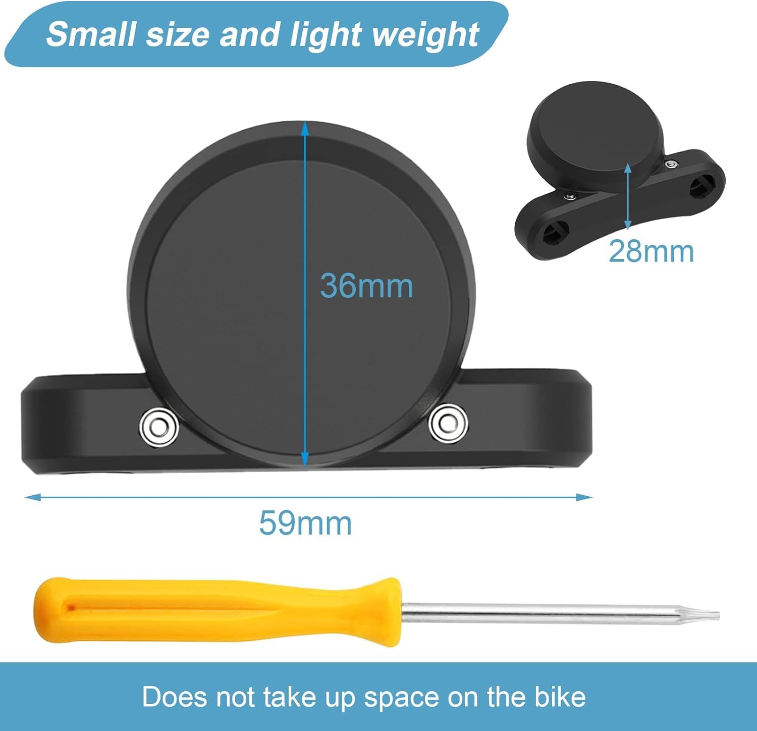 DMNQ AirTag Support de vélo sur la selle avec traceur GPS antivol avec vis de sécurité et outils, pour tous les vélos de VTT - Localisation facile du vélo