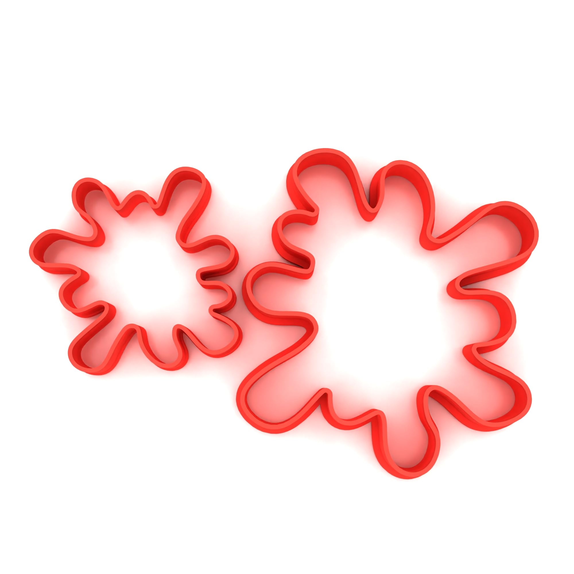 Paint Splat Set of 2 Value Cookie/Fondant Cutters Pair 5CM + 8CM