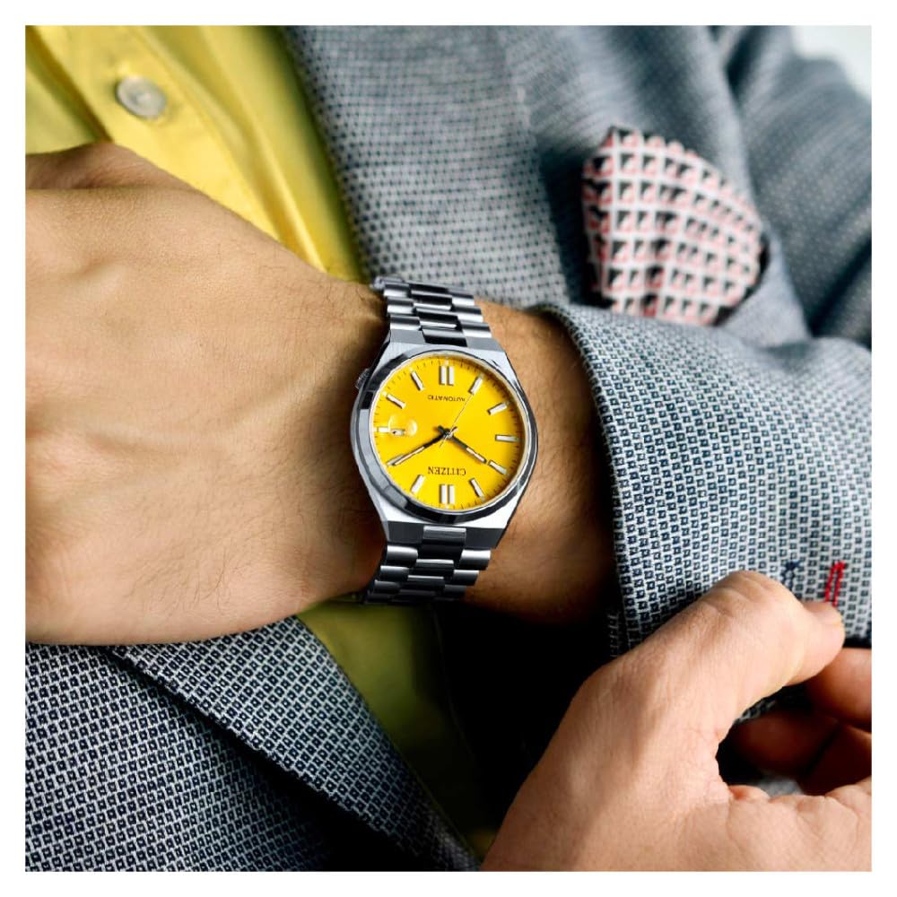 Citizen - Reloj para Hombre, analógico, automático, con Correa de Acero Inoxidable Tsuyosa