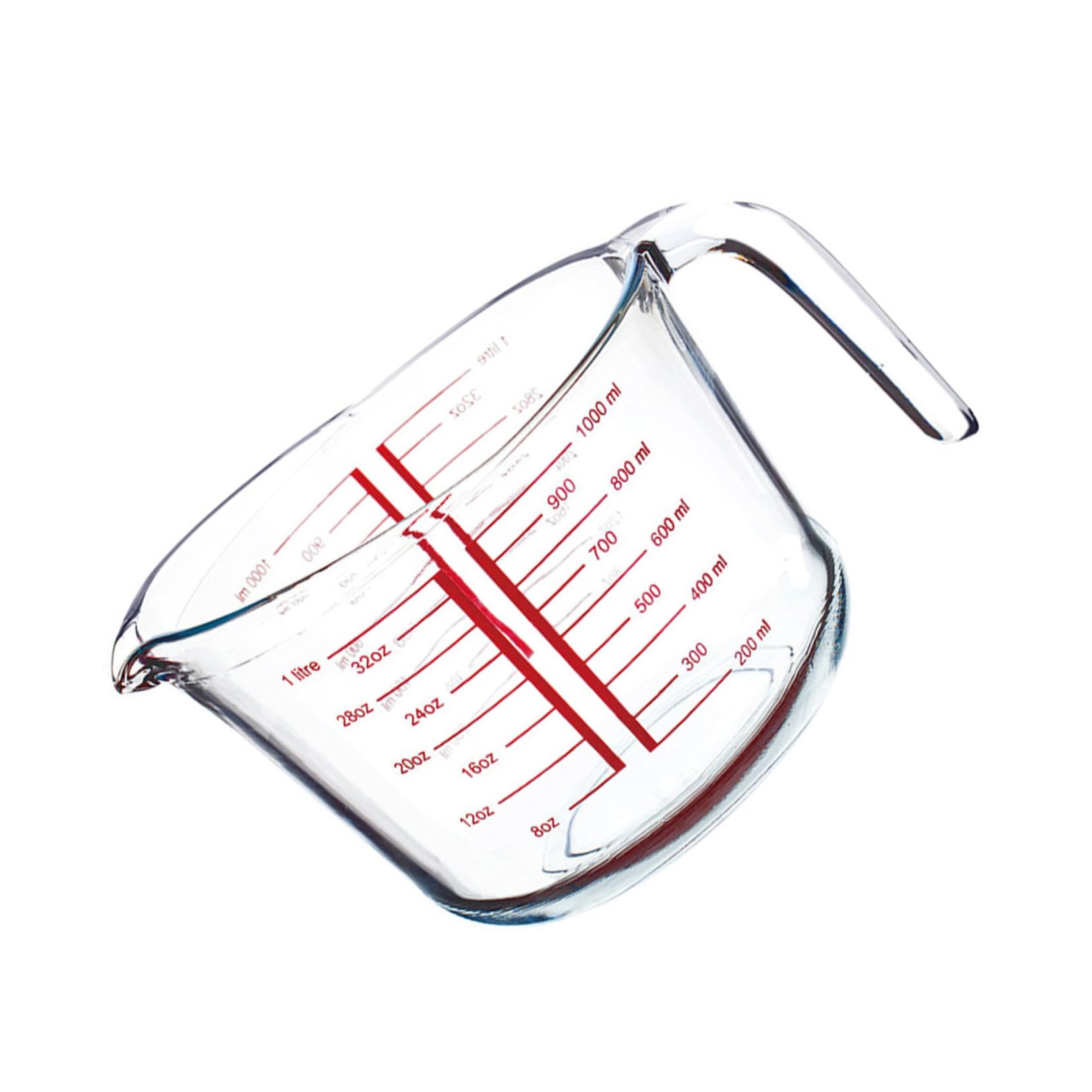 Messbecher aus Glas mit Präziser Messskala und Hitzebeständigem Material Runder Glasbecher für Backshop und Hausgebrauch