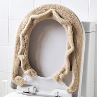 Baffect Puha WC-ülőke Párna Antibakteriális Meleg Toalett Ülés Univerzális Bézs 2