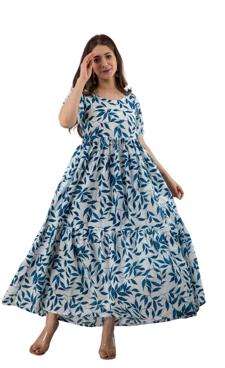 Women Feeding Nighty for BreastWomen Feeding Mothers Soft Cotton Maternity Dress | Easy Nursing Access Comfortable Fit for Daily Use-image-34