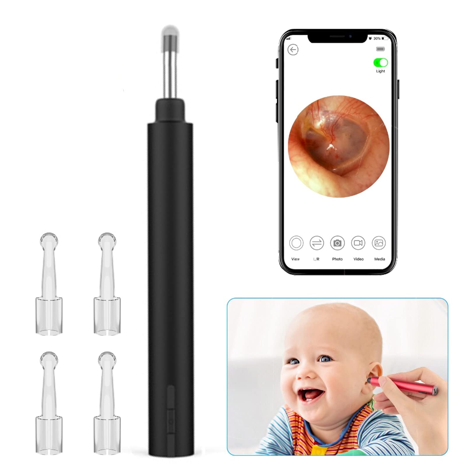 Buy Underoof Ear Wax Cleaner, Digital Earwax Removal Tools, HD Camera