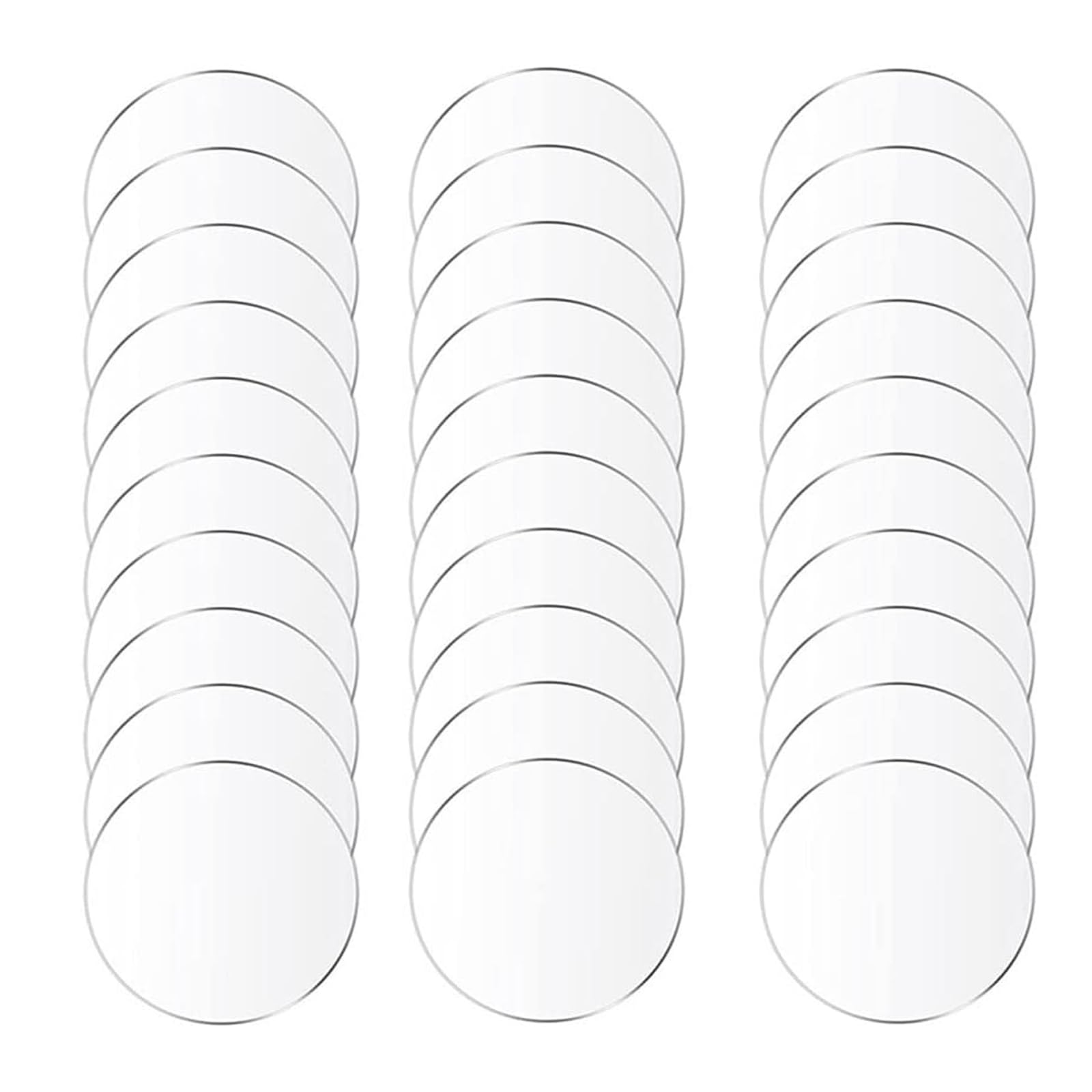 Dfdpaxl One Color 30 Pcs Acrylic Round Sheet Thickness 1Mm, Clear Acrylic Circle Suitable For Diy Crafts Projects And Home Decorations,Diameter 20Mm