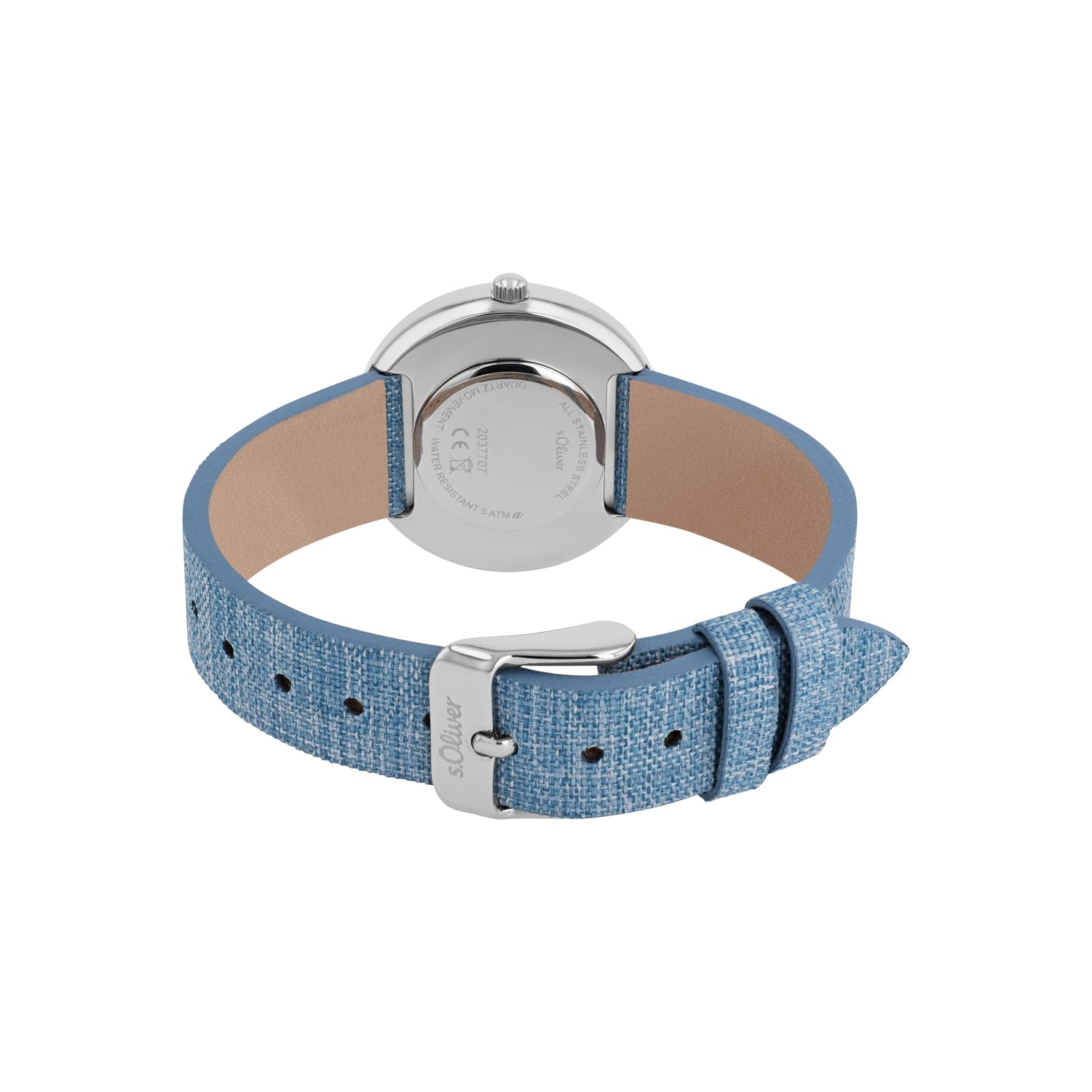 s.Oliver Armbanduhr Damen Quarzuhr Analog, mit Leder Armband, Schwarz, 5 bar Wasserdicht, Kommt in Uhren Geschenk Box,