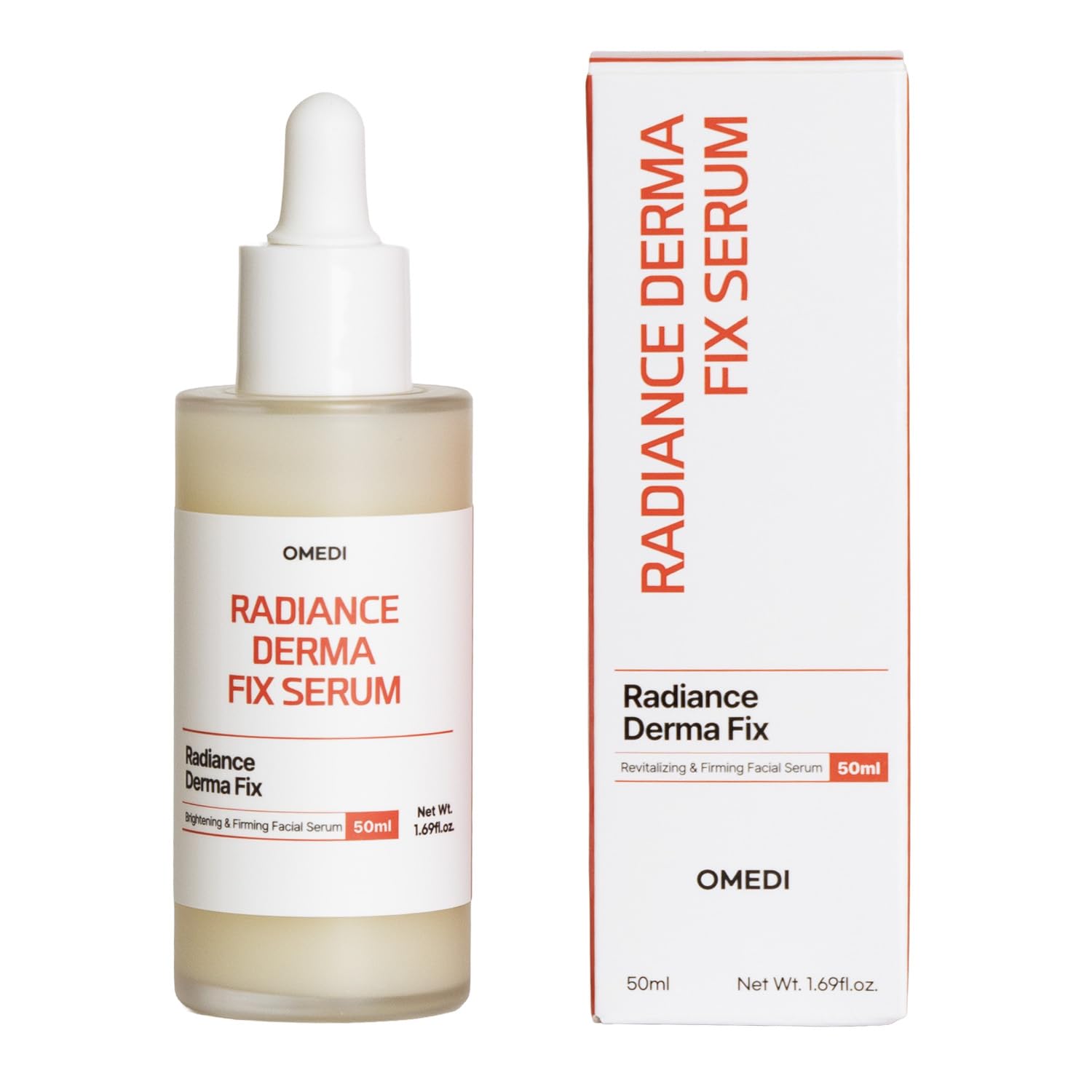 Omedi Radiance Derma Fix Serum Revitalizing & Firming Facial Treatment for Luminous Glow - Concentrated Booster Vitamin C, Niacinamide, Tranexamic Acid & Peptides - Antioxidant K-Beauty, 1.69 fl oz