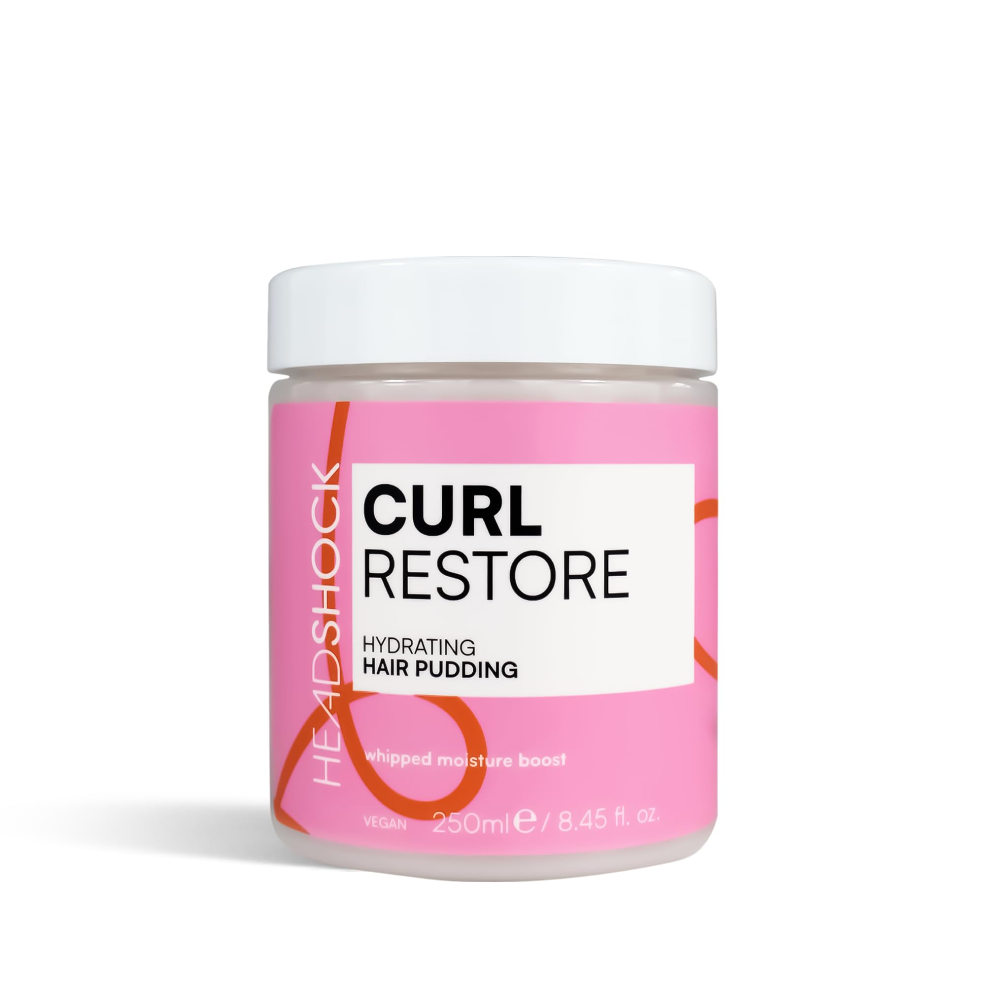 Headshock Curl Restore Hair Pudding 250ml - Coconut, Citrus, Mint Scent - Plant-Based, Vegan - Curly Hair