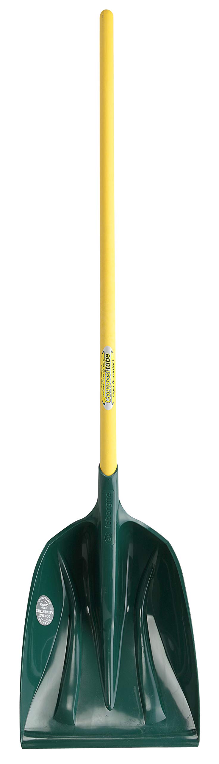 Leborgne, Pelle à Neige et à Grains VMAX, Matière Polymère, Manche Compositube 135 cm, Largeur 36 cm, Poids 1,8 Kg, Grande longueur d’emmanchage, Multi-usages, Allie grand volume et légèreté - 2