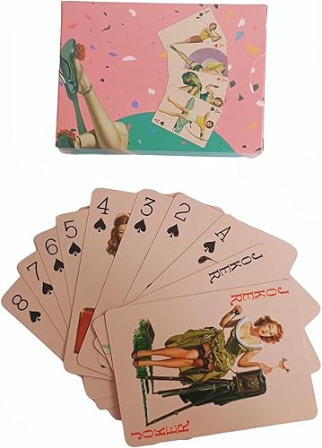 Miniatura 2 de Hermosas Chicas Lindas Colección Jugando Naipes Poker Deck 54 Cartas Todas Diferentes Vintage Retro Clásico Pin Up Juegos De Cartas Para Chicas