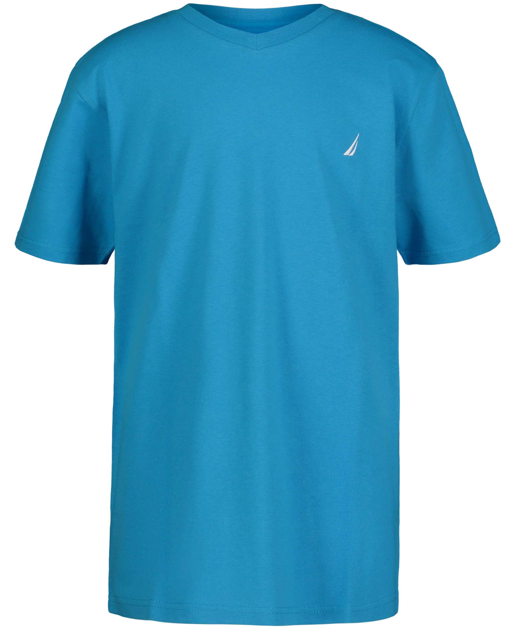 Nautica Boys' Short Sleeve Solid V-Neck T-Shirt, Soft, Comfortable, Relaxed Fit