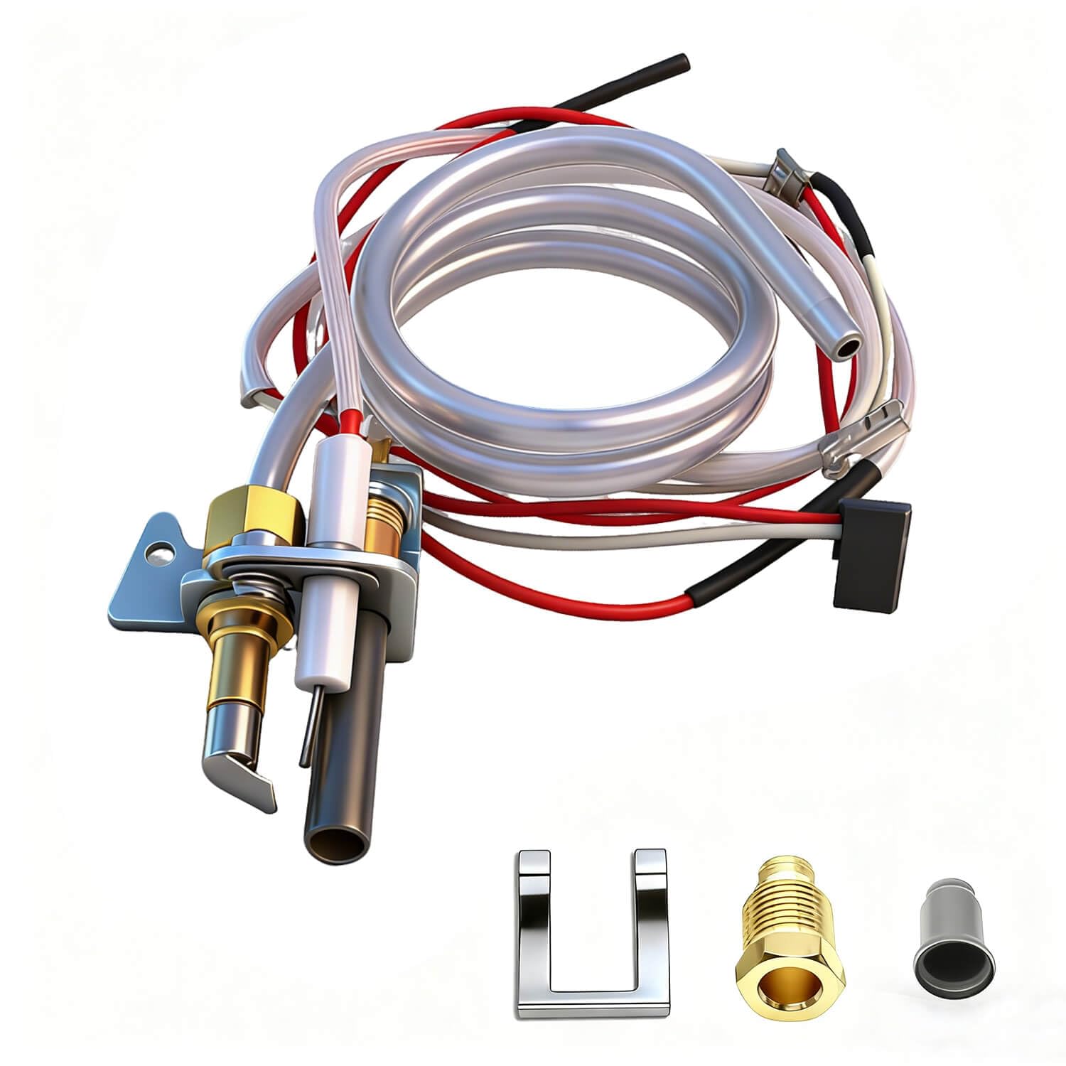 Photo 1 of 100112330 Water Heater Pilot Assembly Nat Gas Assembly with Thermopile Compatible with AO Smith, American, Whirlpool, State, Kenmore, Reliance Reliance Water Heater Replacement Parts 9007876 9007877