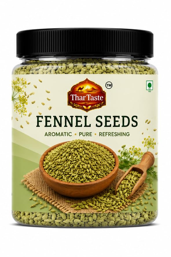 Fennel Seeds Whole Natural Saunf for Cooking Seasoning Tea Spice Blends Desserts and Everyday Kitchen Use (500gm)-image-2