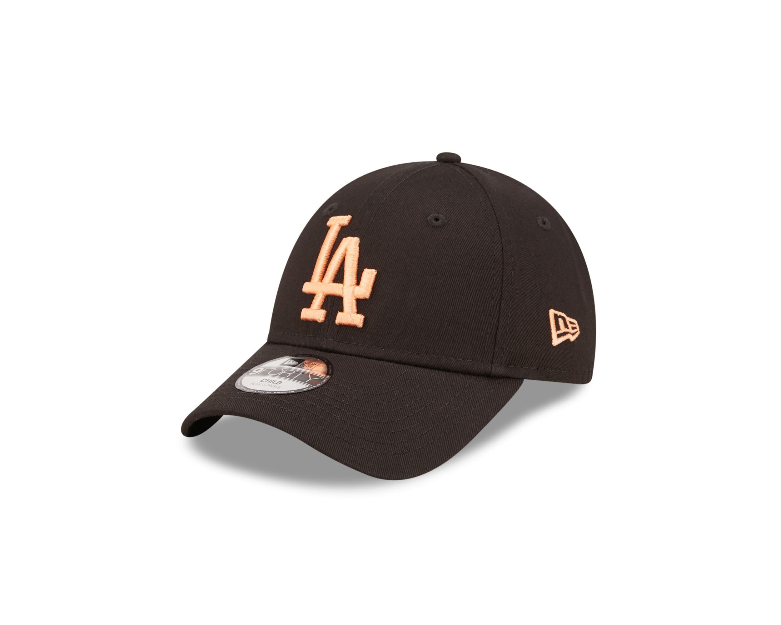New Era Los Angeles Dodgers MLB Fankappe Kind Kids LA 9Forty gebogener Schirm verstellbar Teamlogo Schwarz - Youth — image 1