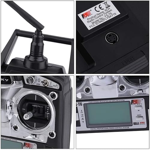 Miniatura 4 de Flysky FS-T6 2.4ghz digital proporcional 6 canales RC transmisor y receptor modelo 2