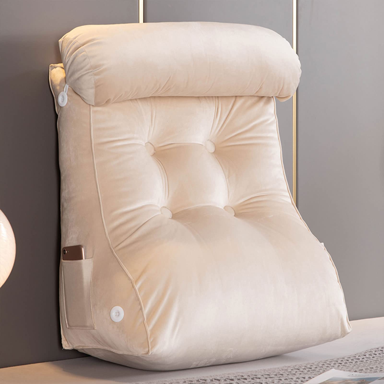 Cuscino da Lettura a Cuneo con Supporto Lombare Cuscino di Supporto per la Schiena per Divano, Letto e Sedia da Ufficio Cuscino Triangolare per Il Riposo a Letto per Un Comodo Relax e lettur