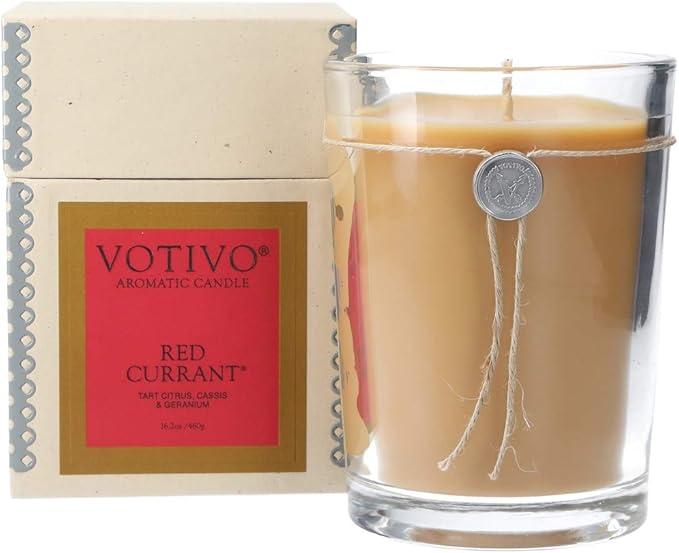 Votivo Red Currant 16.2 oz Aromatic Large Candle Soy Wax