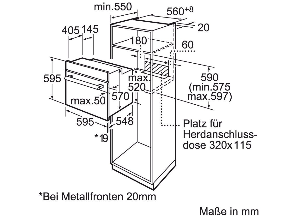 Siemens HB63AB521 Einbau-Backofen/A / 3D-Heißluft plus/activeClean/edelstahl