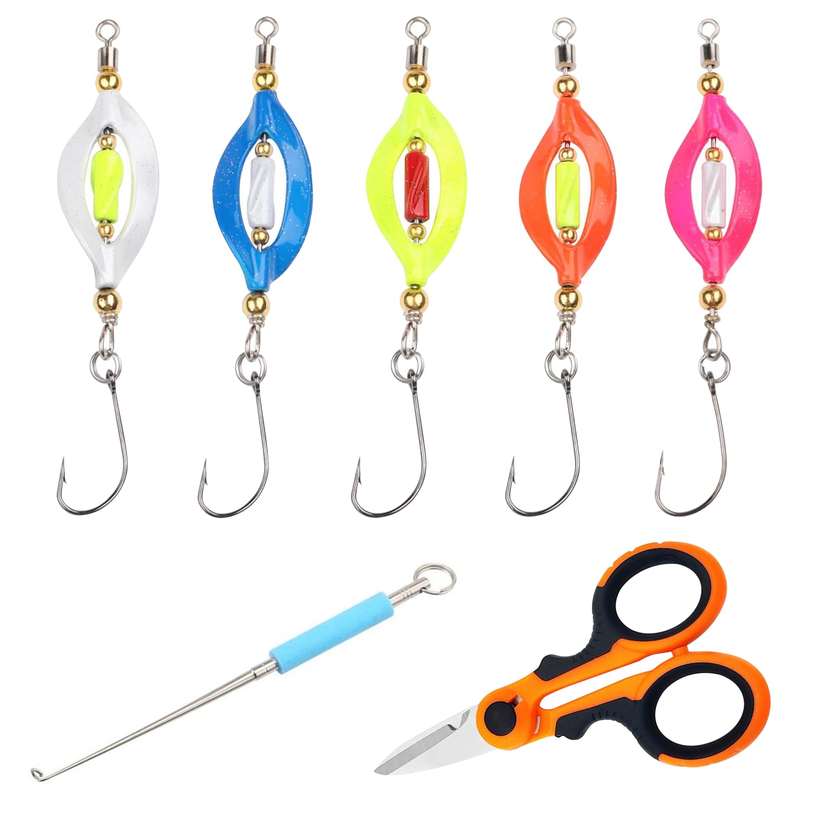 Lot 6 Cuillères Pour Pêche à La Truite – 11 Cm, Ruban Réfléchissant, Rouleau Swivel, Boîte De Rangement, Pour Brochet Et Carnassiers