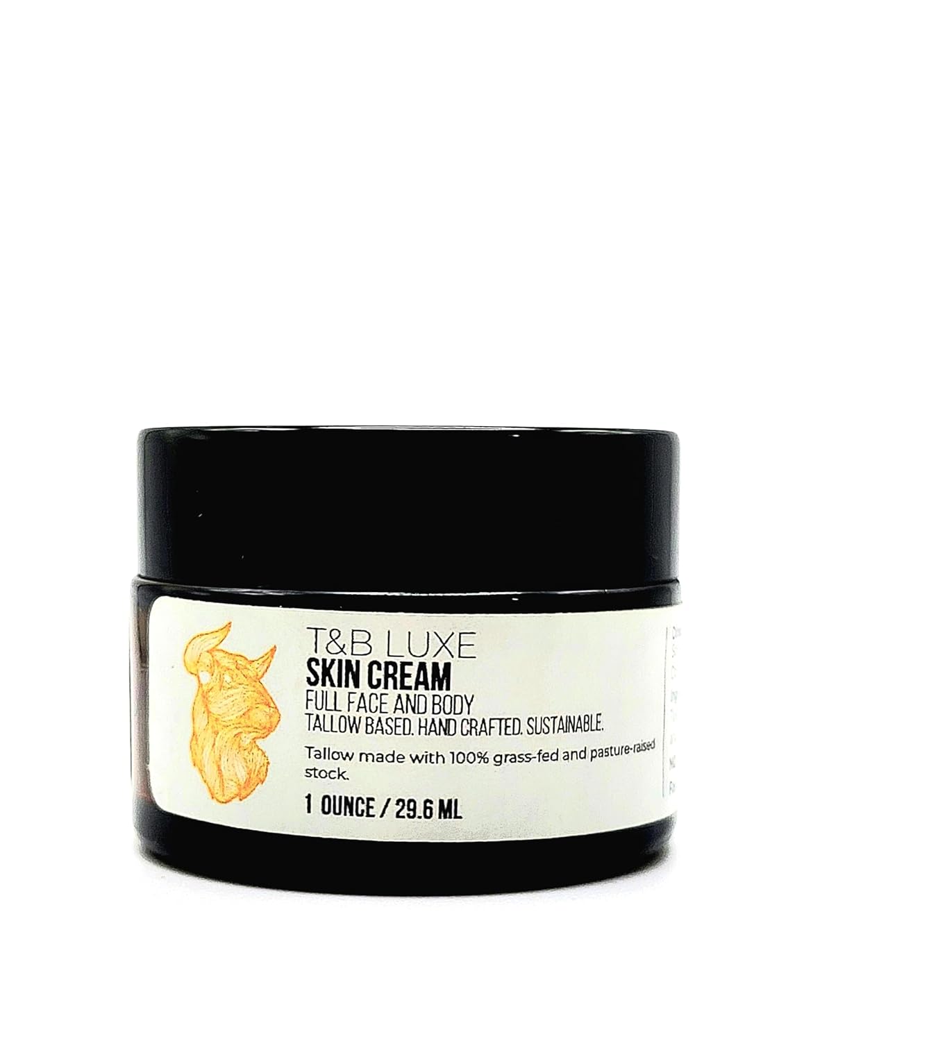 T&B LUXE Whipped Skin Cream, Tallow Based, Signature Scent, All Natural, No Preservatives, Colorants or Emulsifiers (4 oz)