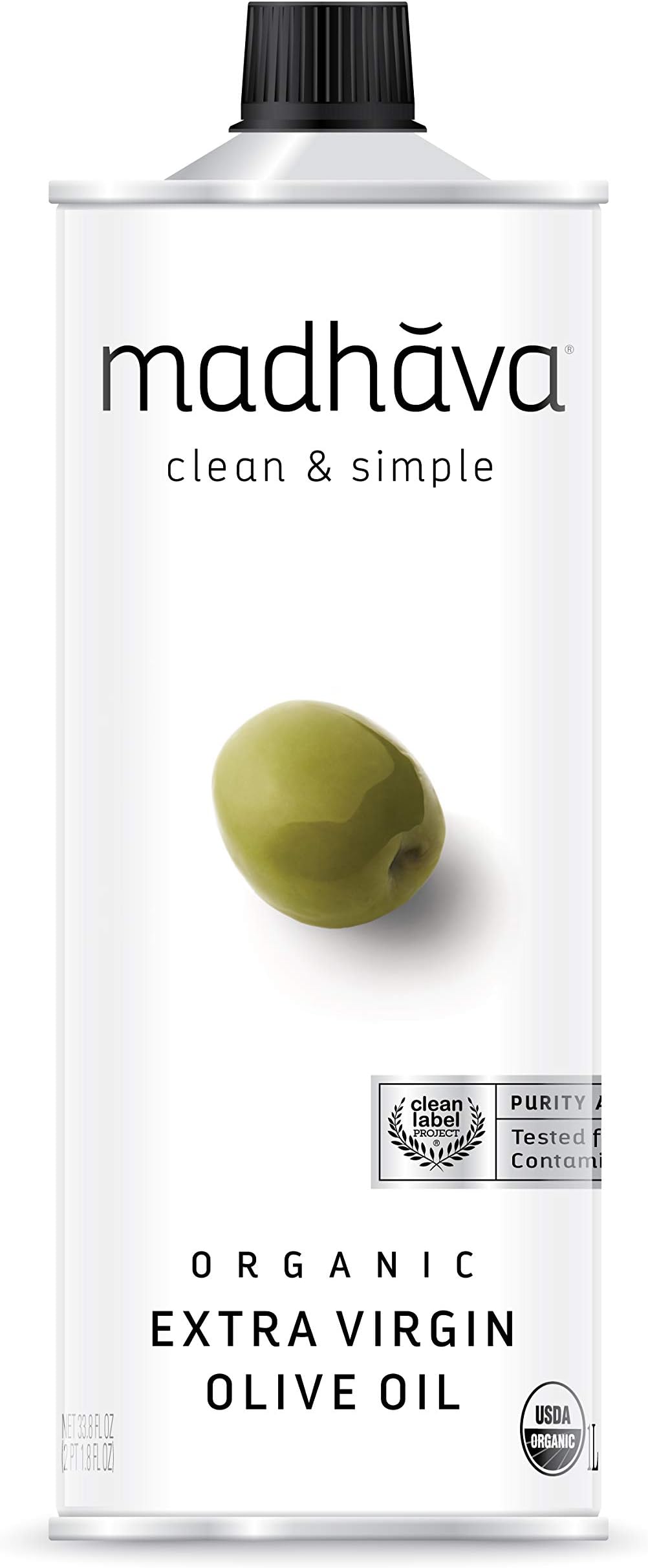 Organic Extra Virgin Olive Oil Single Source Non-GMO - 33.8 fl oz