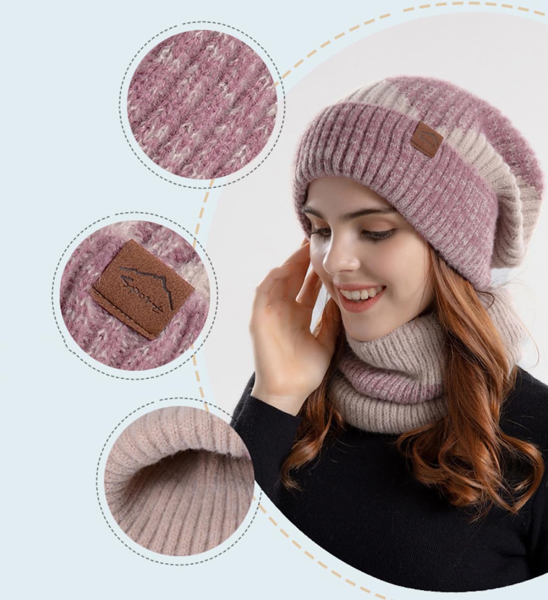 JAWSEU Baby kinderen winter warme muts sjaal set dieren puppy gebreide muts gebreide muts wintermutsen earflap hoed sneeuw hoed slip muts sjaal