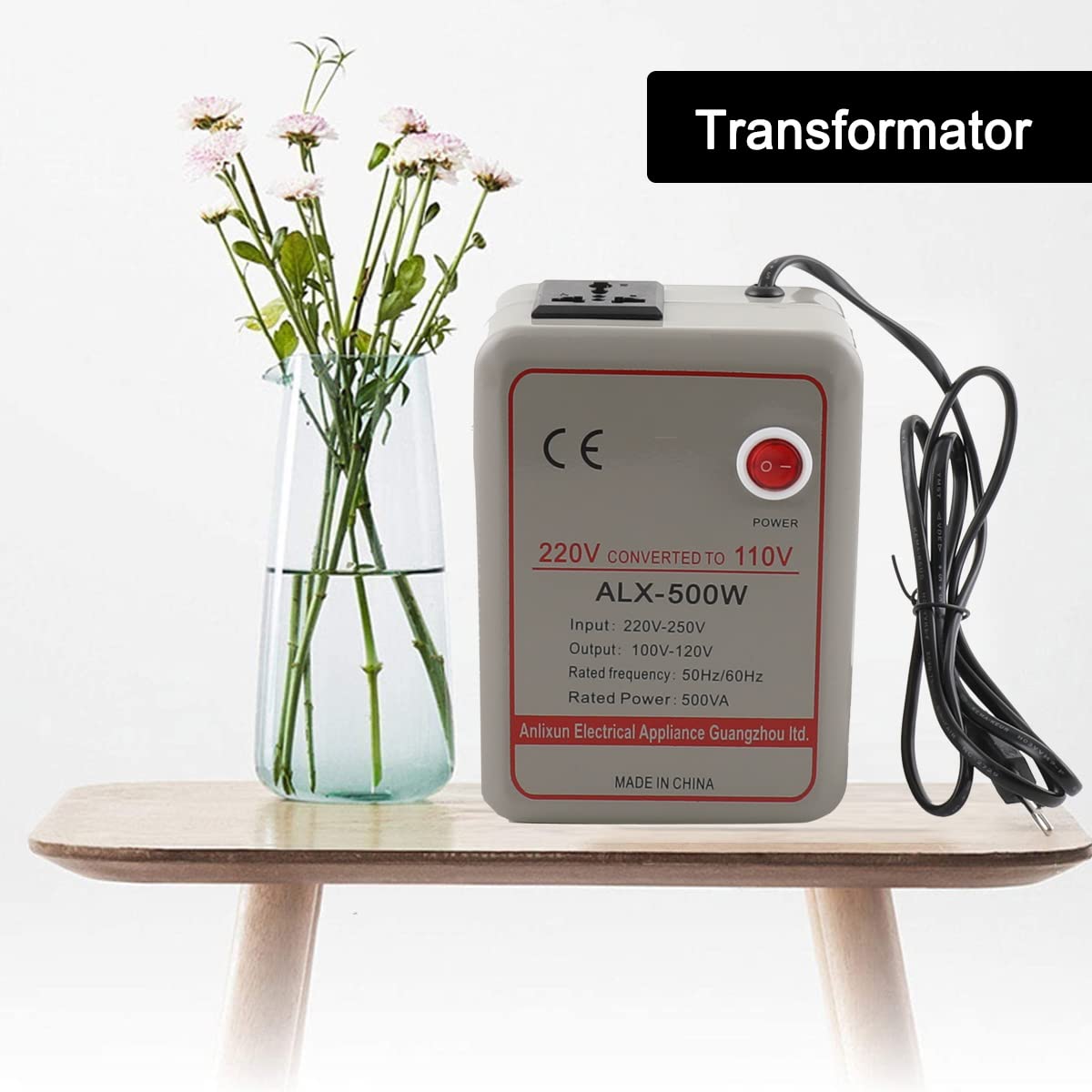Transformador 220v a 110v Convertidor De Voltaje 500w Transformador Convertidor De Voltaje Abajador Convertidor De Tensión De Alimentación
