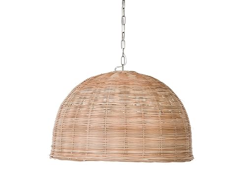KOUBOO Dome Hanging Ceiling Lamp – Boho Rattan Pendant Light