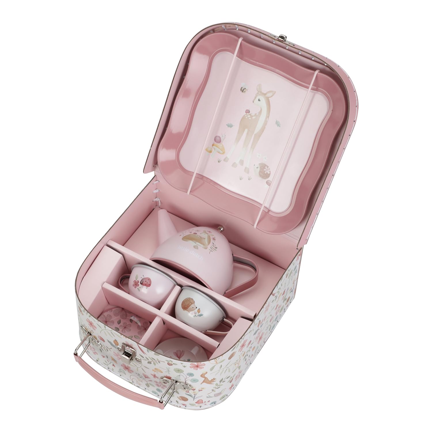 Little Dutch 2013746 Blech Teeset mit Koffer - Fairy Garden