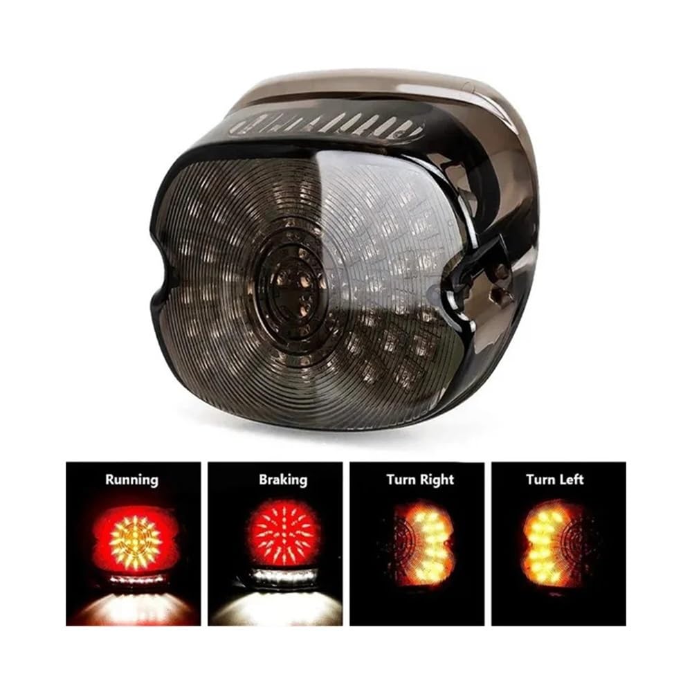 SinSed Moto luce freno stop Lampada freno fanale posteriore a LED per moto 1pc con lente fumé per Har&ley