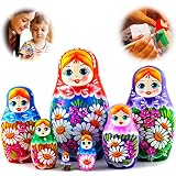 AEVVV Russian Nesting Dolls Handmade Matryoshka Dolls 5.3 in - Traditional Russian Nesting Dolls for
