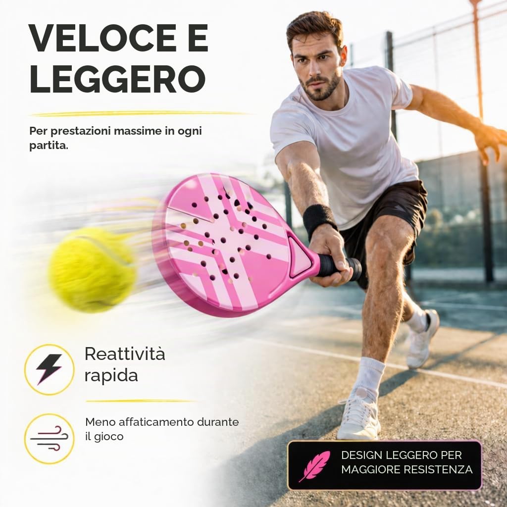 Set di racchette per padel – per adulti e bambini | Racchetta da padel di alta qualità per principianti e avanzati