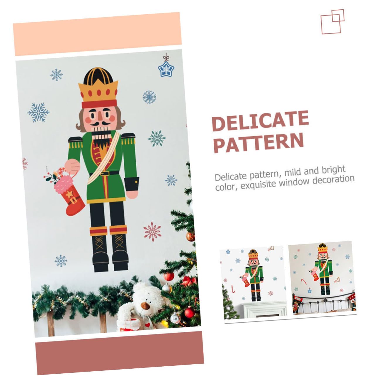 TOPBATHY 4 Blätter Weihnachtsfensteraufkleber Weihnachtliche Kühlschrankdekoration weihnachtsaufkleber kühlschrankaufkleber weihnachtliche fensterbilder weihnachtliche wandaufkleber