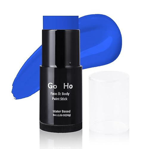 Go Ho Royal Blue Face Body Paint Stick,Easily Washable Formula