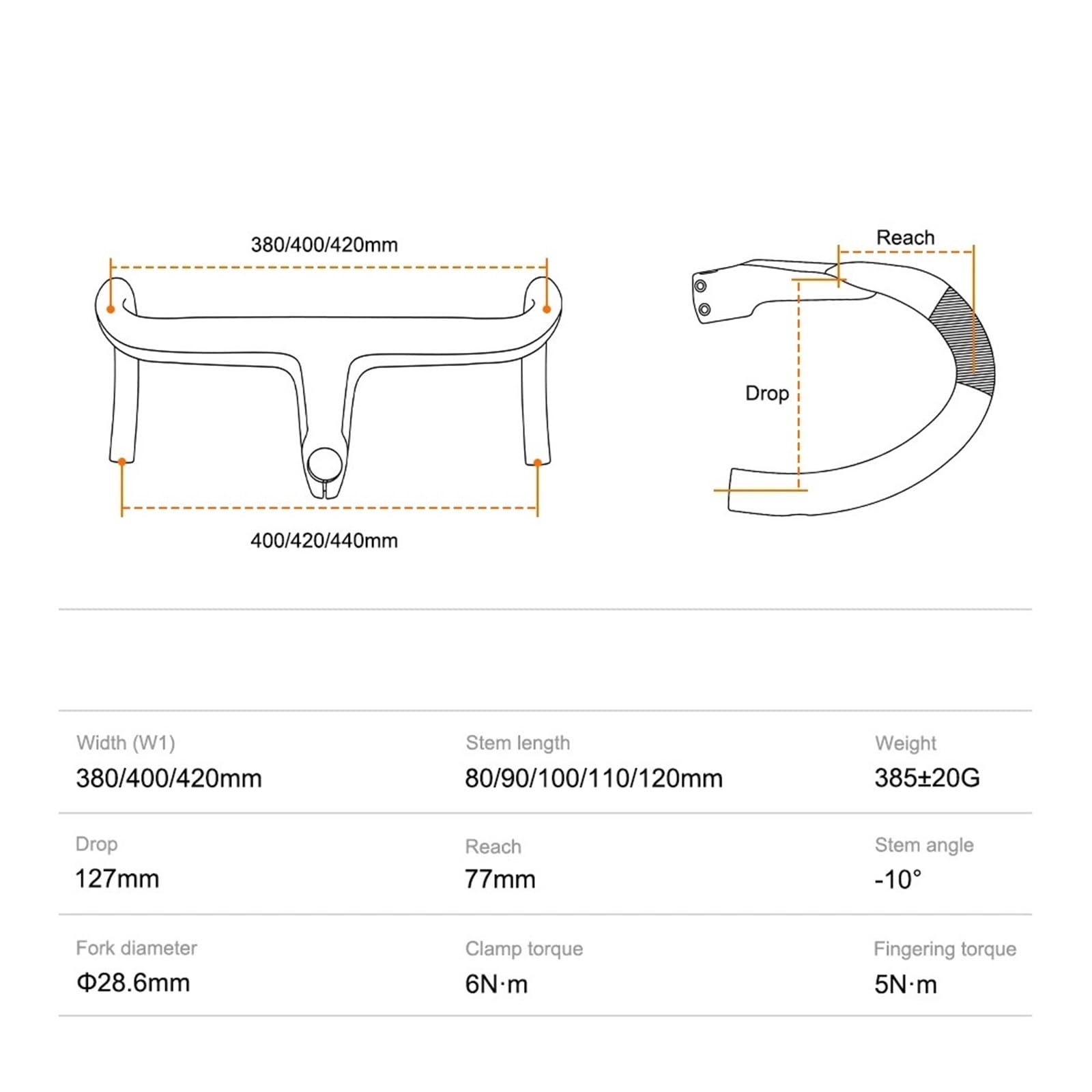 Accessoires de vélo guidon route intégré T800