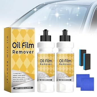 Car Glass Compound for Automotive Glass Cleaner, 2025 New Durable Water Stain Remover, Efficient Oil Film Cleaner, Versatile Glass Cleaning Kit for Automotive Use 2