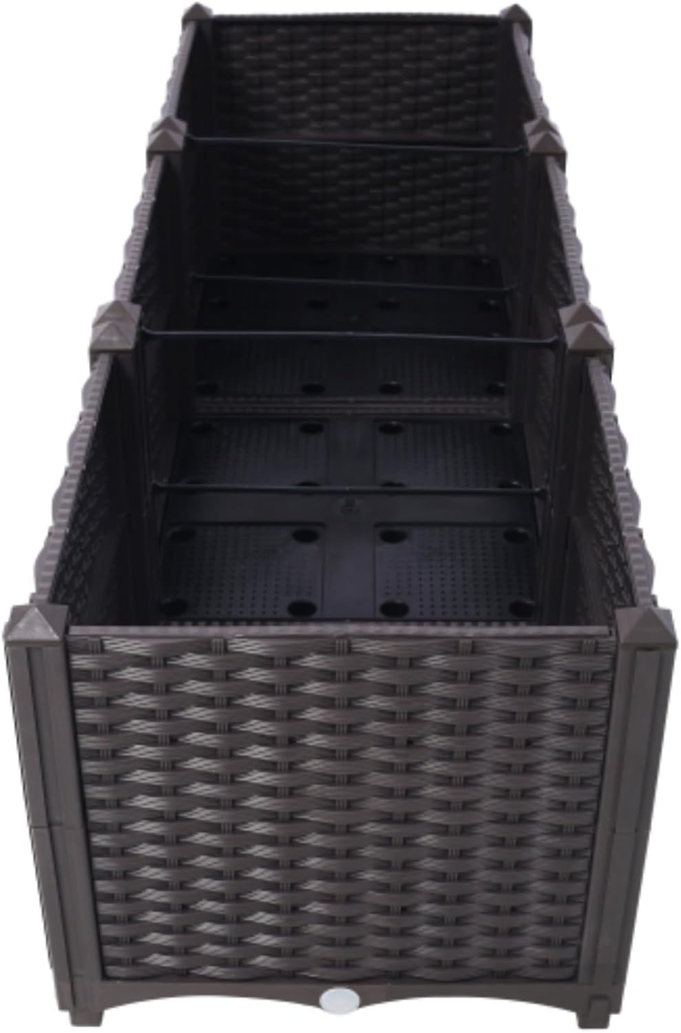 Deep Raised Planters, Garden Boxes, Plastic Planters for Vegetables, Flowers, Herbs and Succulents, for Planting Flowers, Herbs and Vegetables, 47.2" L X 15.7" D X 14.7" H