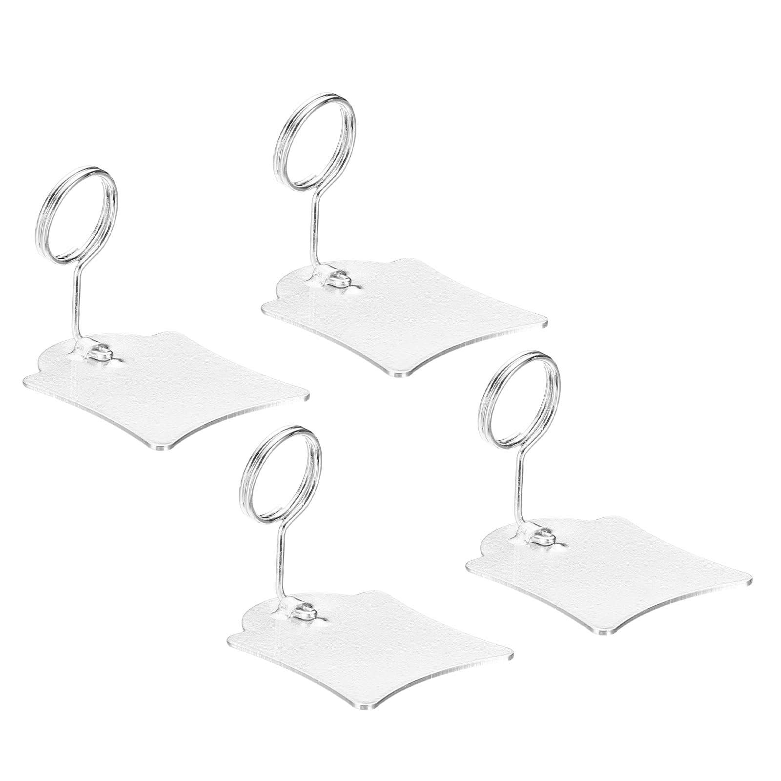 PATIKIL Metal Price Tag Holder 3 cm, 6 Pcs Sign Clips, Clip-On Label Tag Clip Sign Holder Stand Loop Wave Design for Retail Store Supermarket Bakery Home Office Display, Silver