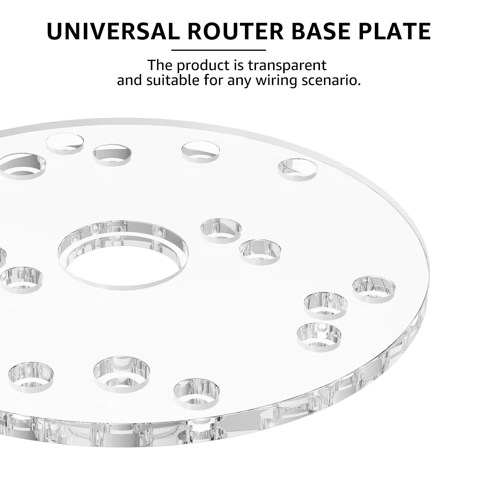 Plexiglass For Router Base Clear Acrylic Router Base Plate - 6.5 Inch Universal Round Base With ...