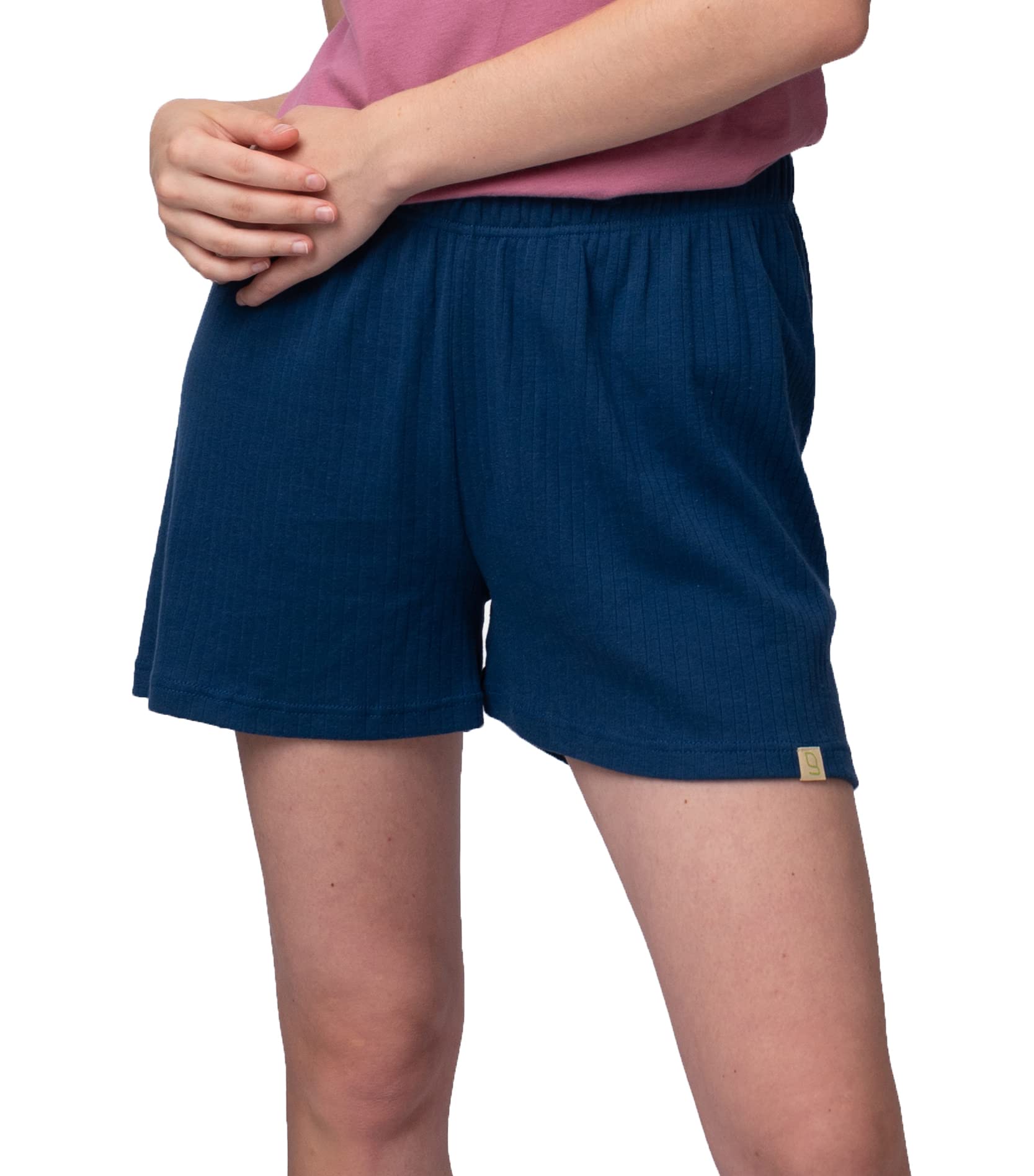 greenjama Damen Short aus Derby-Rib, GOTS-Zertifiziert Pyjamaunterteil