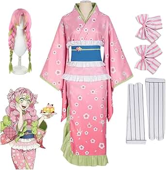 Amazon.co.jp: [Moon Flower] 鬼滅の刃 甘露寺蜜璃 コスプレ衣装 和服