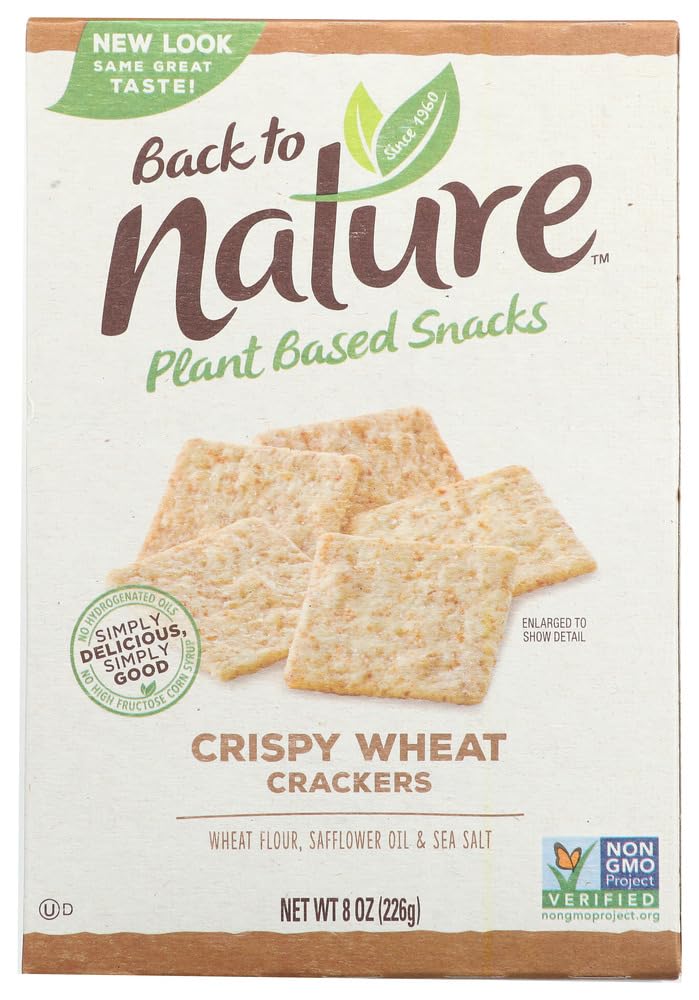Back to Nature Crispy Wheat Crackers 8 oz pack of 2