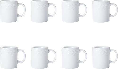 Miniatura 10 de Pfaltzgraff Sylvia - Juego de vajilla de 32 piezas en color blanco, servicio para 8, platos, cuencos y tazas de gres resistente, aptos para