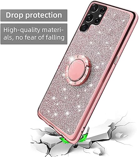 Miniatura 6 de B-wishy Funda protectora para Samsung Galaxy S23 Ultra Glitter Crystal Butterfly Heart Floral Slim TPU Luxury Bling Cute Funda protectora con