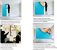 Vista 4 de Papel de pared adhesivo para decoración mexicana, papel tapiz para cocina, decoración de pared, paneles de revestimiento fácil de quitar (Ancho)