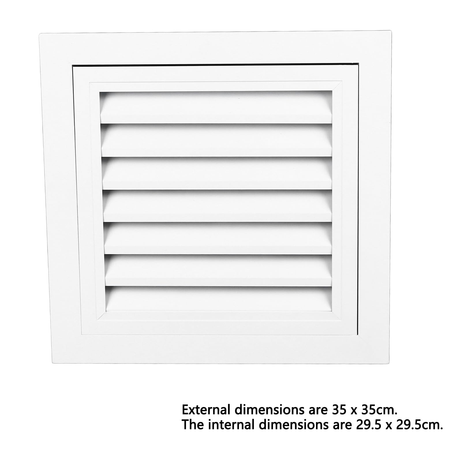 Ventilación a Dos Aguas de Aleación de Aluminio, Tamaño Exterior de 35x35 Cm, Tamaño Interior de 29,5x29,5 Cm, Cubierta de Ventilación de Pared, Rejilla de Ventilación para
