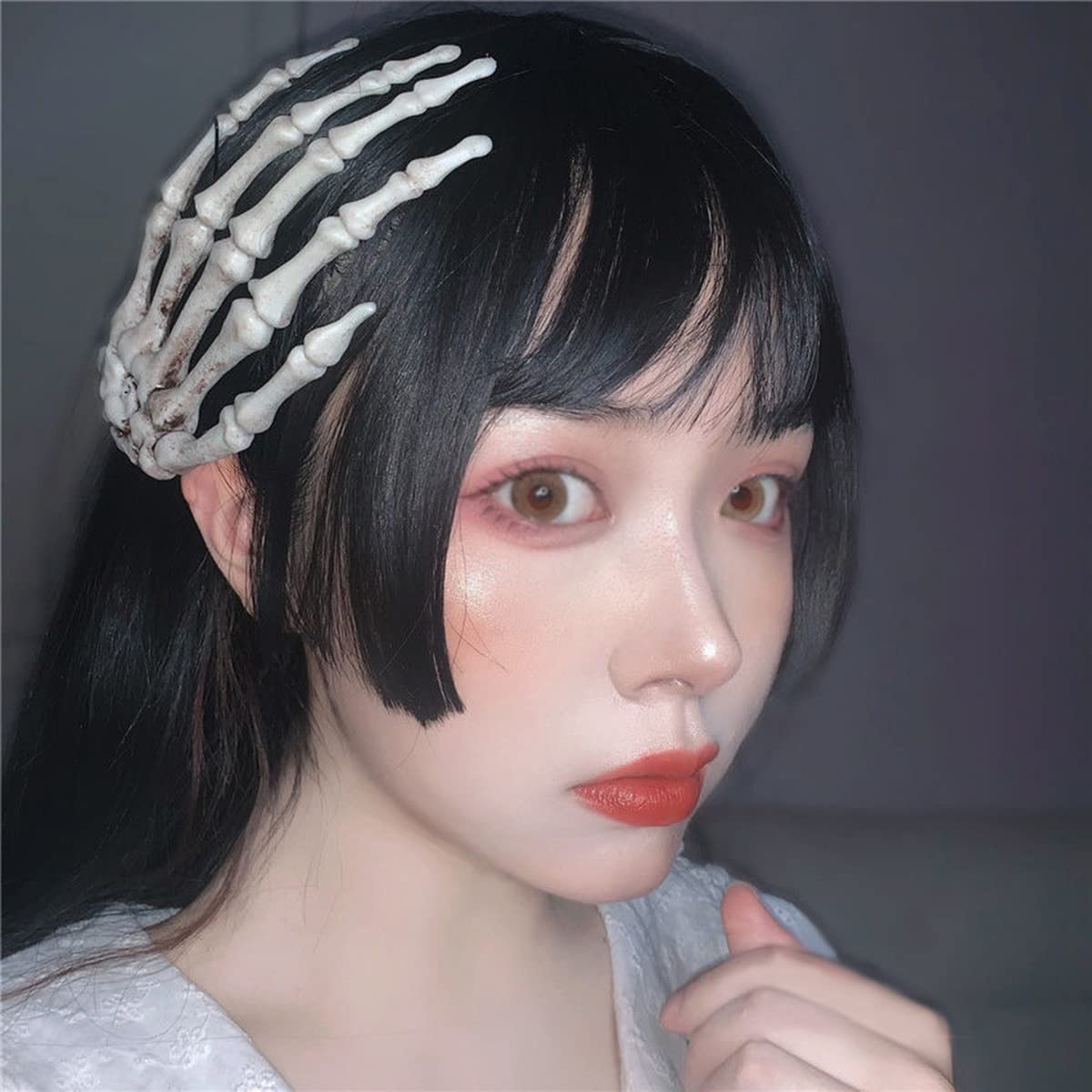 Amazon.co.jp: ハロウィン 飾り 手骨型 髪飾り ヘアクリップ 大きい 鬼