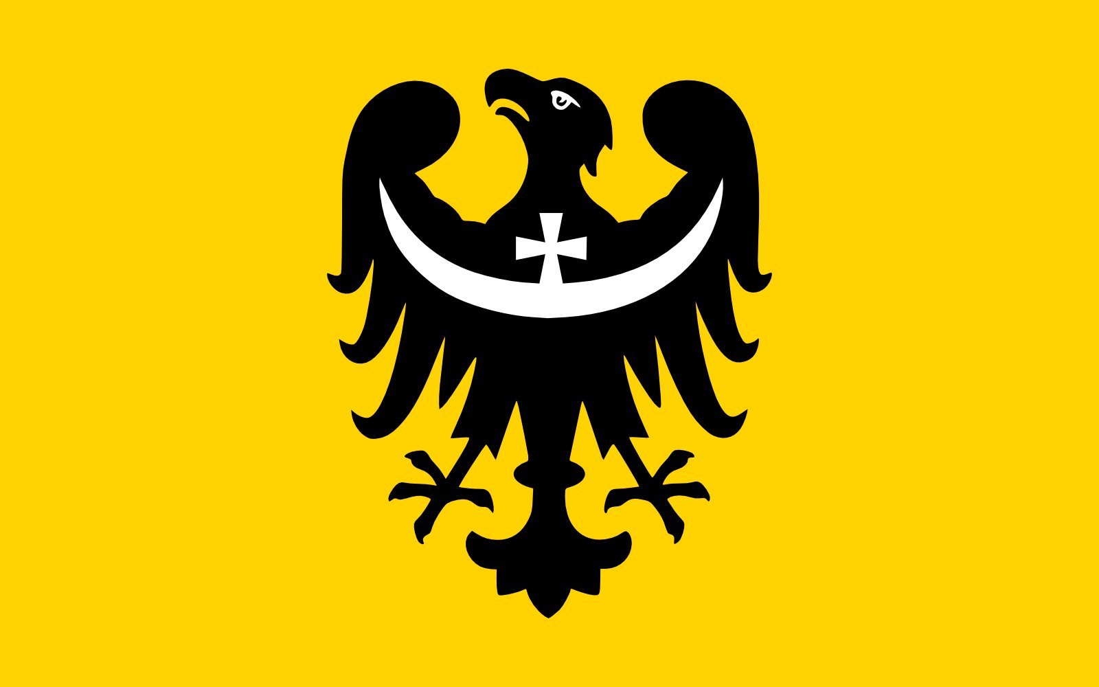 Drapeau Basse-Silésie woj dolnoslaskie grand format résistant